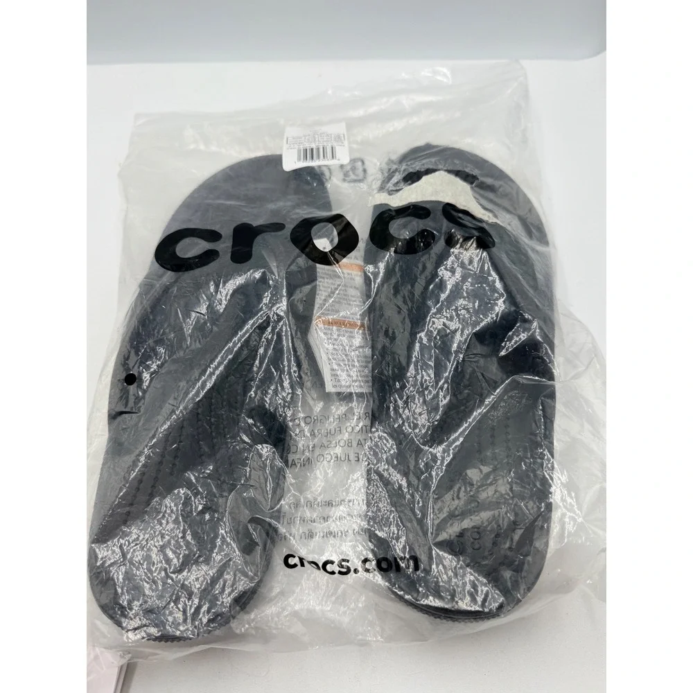 Crocs Baya II Flip Sandals Unisex M10 W12 Black New Thong Slides 208192-001